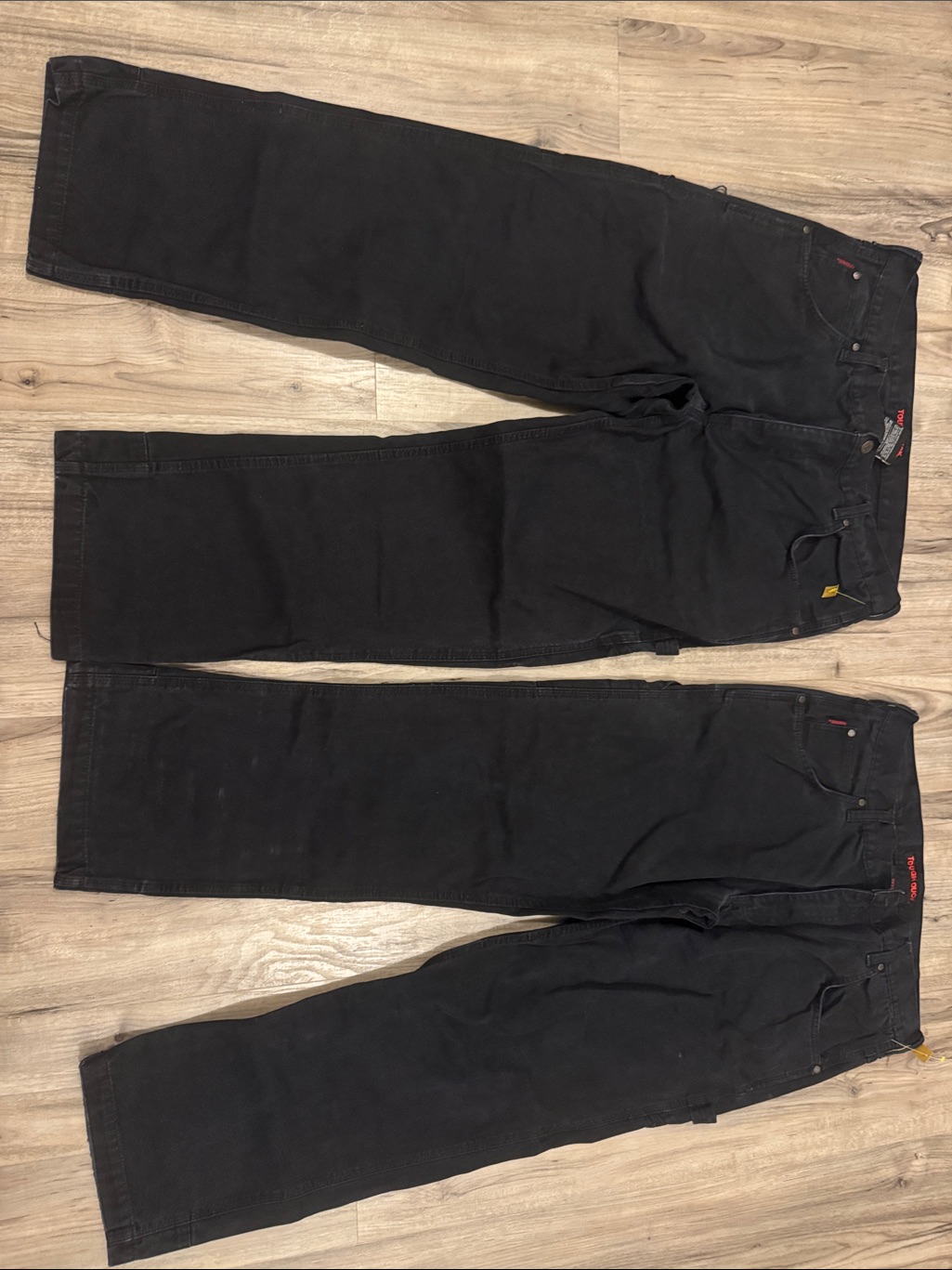 Tough Duck Black Straight Leg Work Jeans - Men's Heavy-Duty Style
